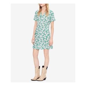 Calvin Klein Green Floral Button Shirt Dress